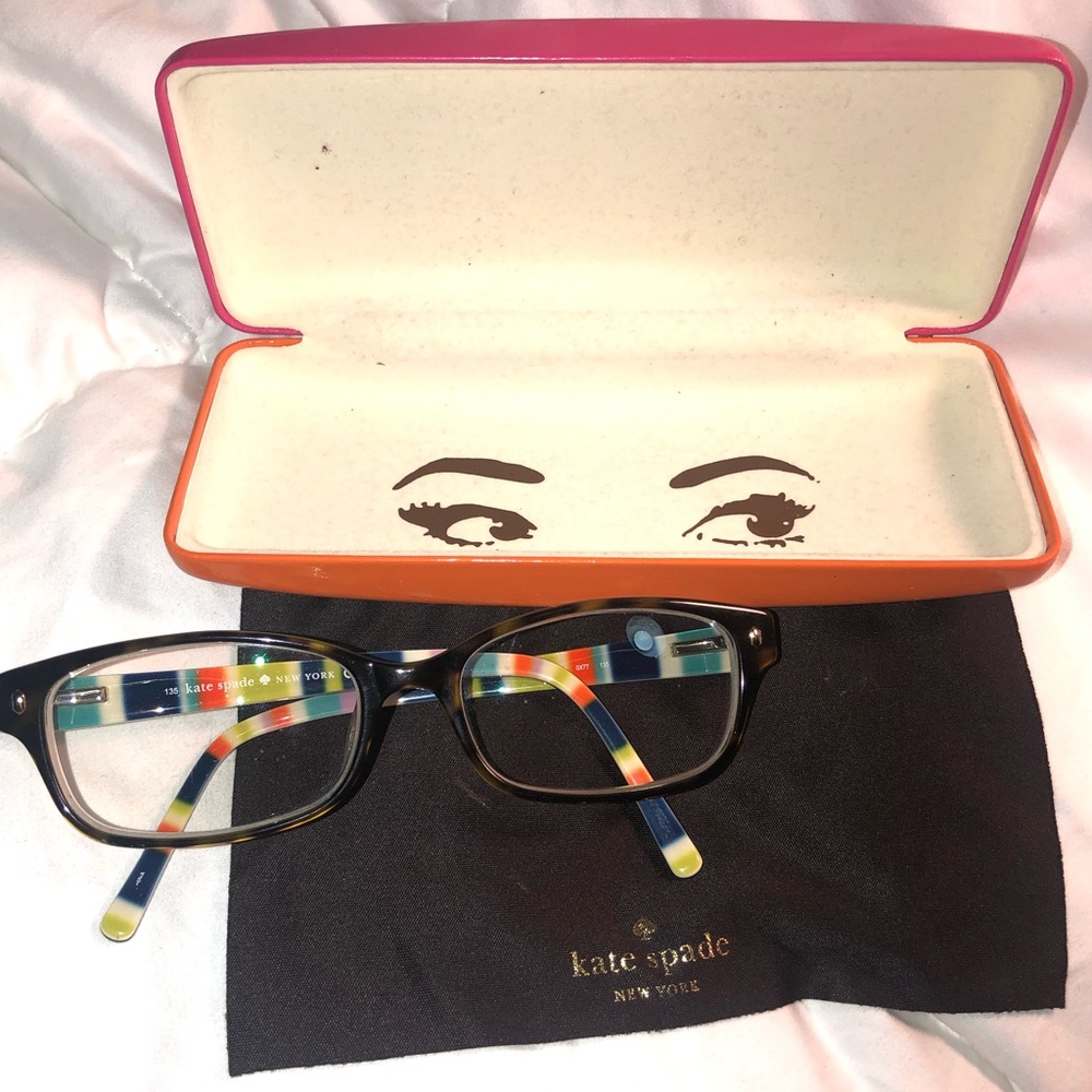🐚😎Kate Spade colorful Eyeglasses Frames! W Case